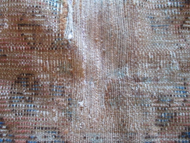 Vintage Earth Tone and Navy Turkish Hand Woven Runner - 10