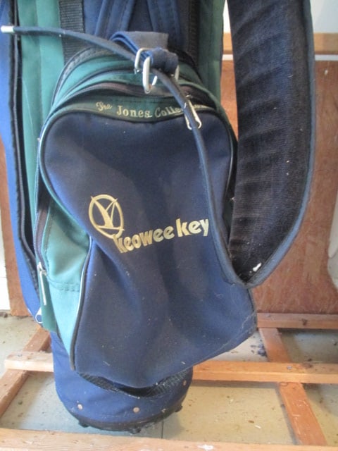 Blue/Navy Canvas Keowee Key Golf Bag with Set of Men's Lynx Black Cat Golf Clubs - 2