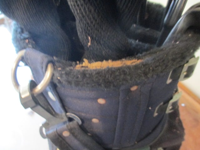 Blue/Navy Canvas Keowee Key Golf Bag with Set of Men's Lynx Black Cat Golf Clubs - 8