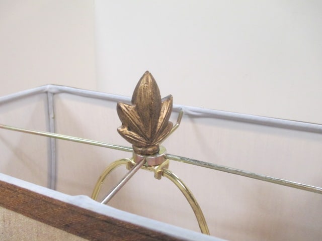 Black Scrolled w/Gold Tone Leaf Accent Lamp - 5