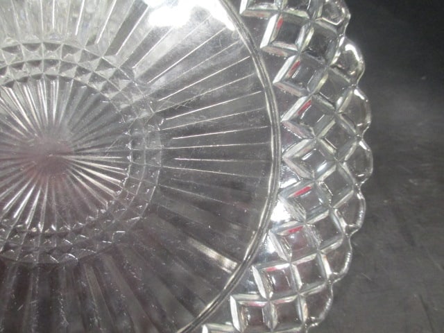 Clear Glass Butter Dish,Divided Dish & 9 1/2" Serving Plate - 2