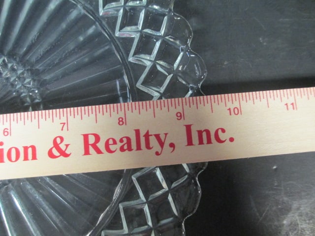 Clear Glass Butter Dish,Divided Dish & 9 1/2" Serving Plate - 3