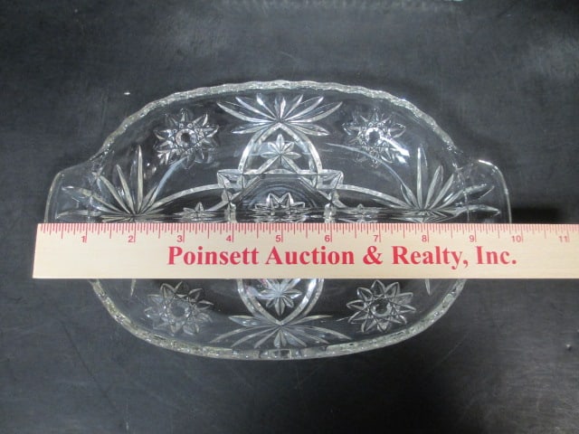 Clear Glass Butter Dish,Divided Dish & 9 1/2" Serving Plate - 4