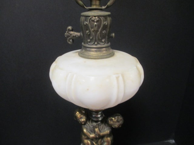 Figural Cherub Electric Banquet Lamp - 4