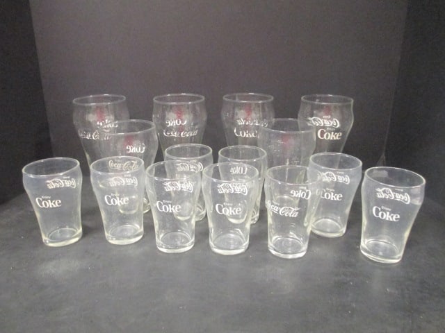 Coca Cola Collectible Glasses (Lot of 15): . 
