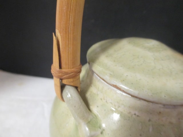 Studio Pottery Teapots w/bamboo Handle (Lot of 2) - 5