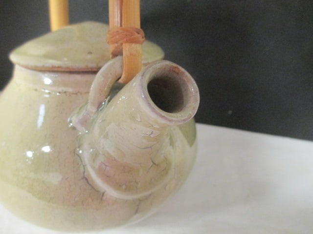 Studio Pottery Teapots w/bamboo Handle (Lot of 2) - 6