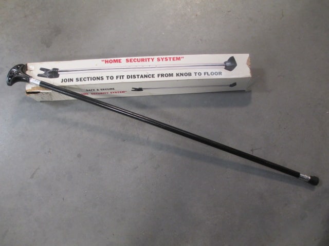 Wood Cane w/Embellishments 37" & Safe & Secure Home: Security Sytsem to put at doors 