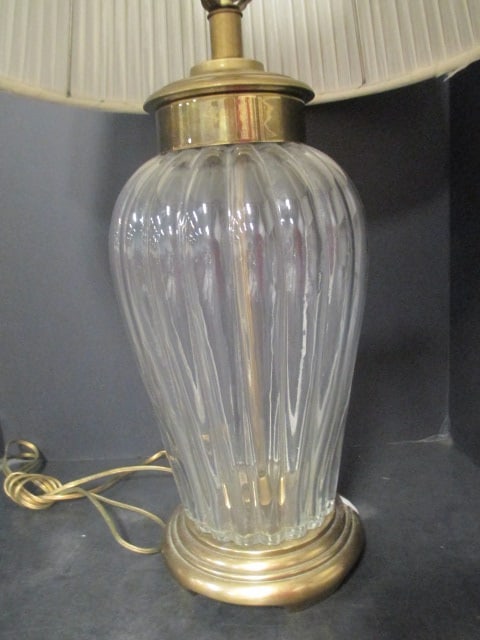 Frederick Cooper Hollywood Regency Style Glass & Brass Lamp - 2