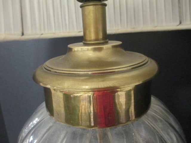 Frederick Cooper Hollywood Regency Style Glass & Brass Lamp - 3