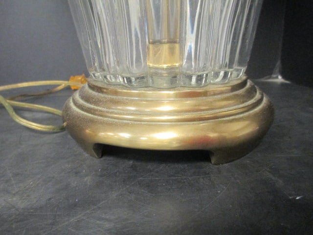 Frederick Cooper Hollywood Regency Style Glass & Brass Lamp - 4