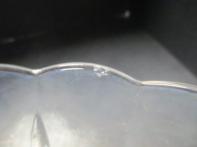 Pink Depression Glass Tray and wine glass, Clear Glass Serving Tray and Crystal Bowl - 12