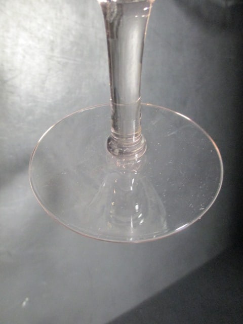 Pink Depression Glass Tray and wine glass, Clear Glass Serving Tray and Crystal Bowl - 8