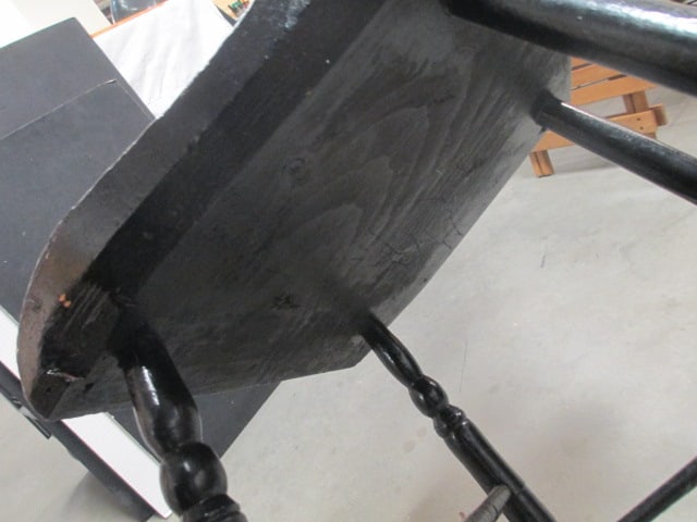 Wood Plank Black Chair w/Slat Back - 7