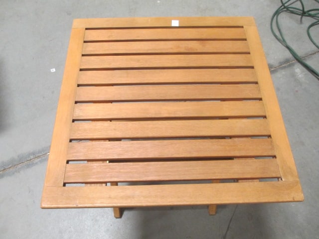 Teakwood Folding Tray Table - 2