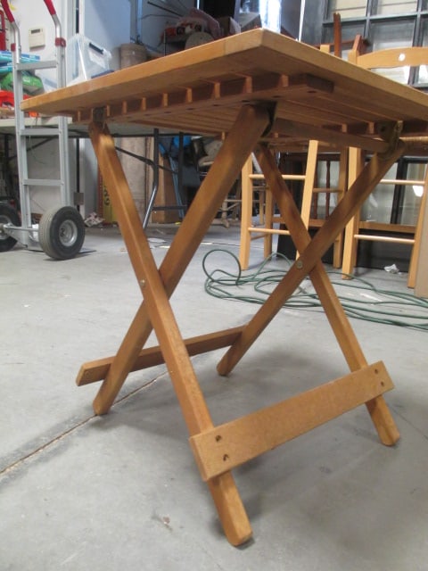 Teakwood Folding Tray Table - 3