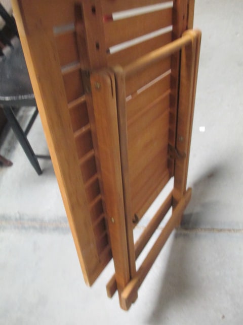 Teakwood Folding Tray Table - 4