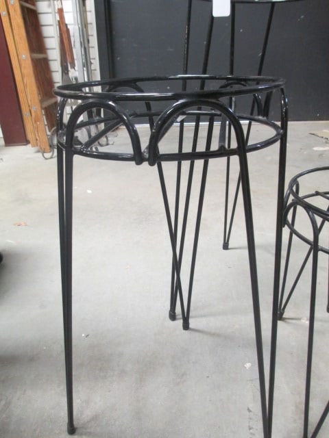 Black Metal Plant Stands Stacking (Lot of 3) - 3