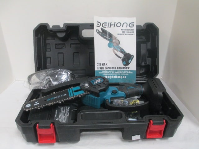 Dai Hong Mini Chain Saw w/2 Chargers 21V 6": No Battery