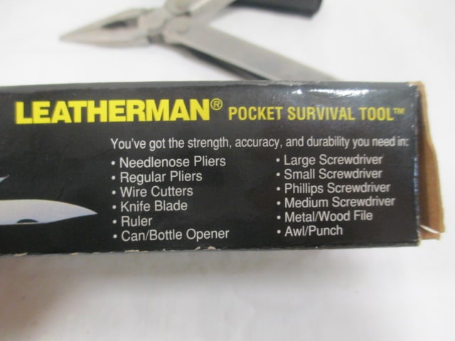 2 Leatherman Tools & Knife w/Leather Sheath - 7