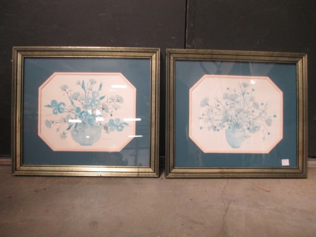 C. Winterle Olson F/M Watercolor (Lot of 2): 15 x 14 