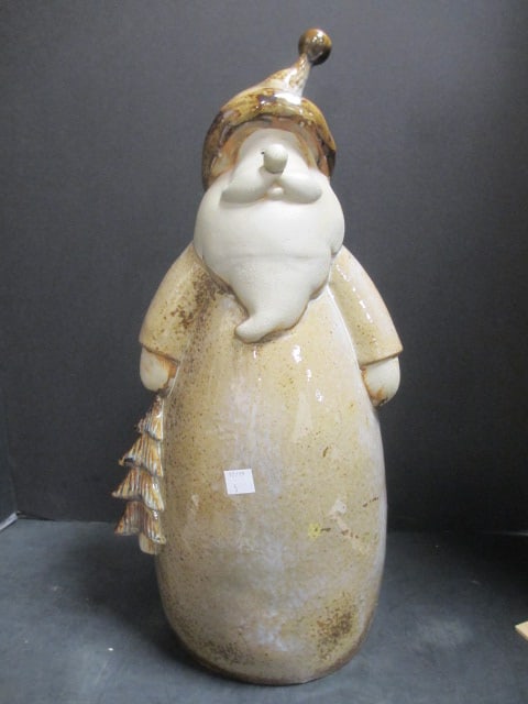 Santa Ceramic Figure in Matte Glaze Finish: 20" 