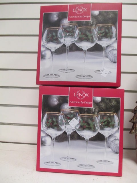 Lenox (Holiday) Stemware (2 Boxes): . 
