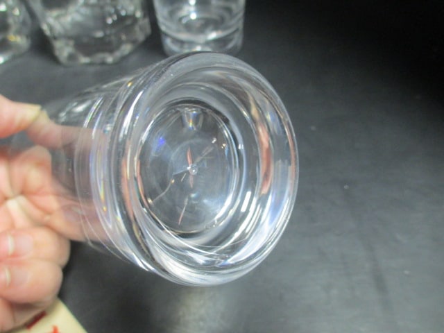 4 Clear Glass 6" Tumblers, 2 Clear Glass 4" Tumblers, & - 3