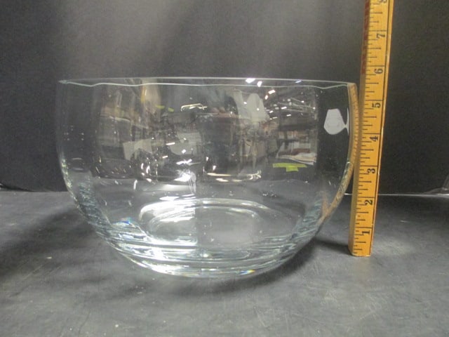 Crystal Punch Bowl w/Gorham Silverplate Ladle - 2