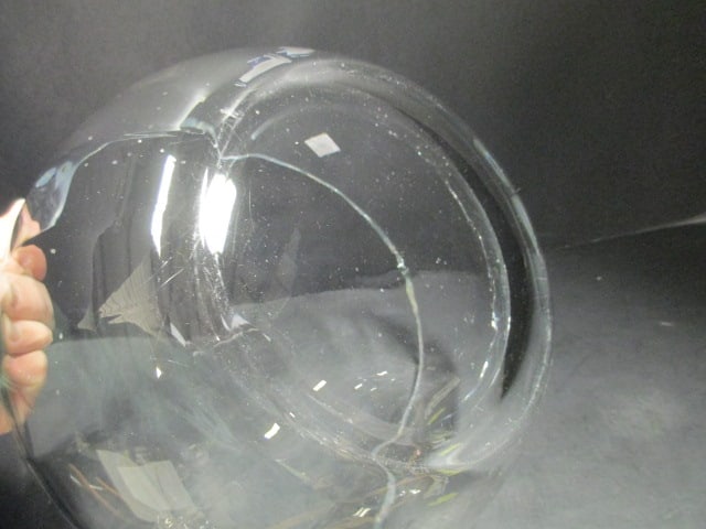 Crystal Punch Bowl w/Gorham Silverplate Ladle - 4