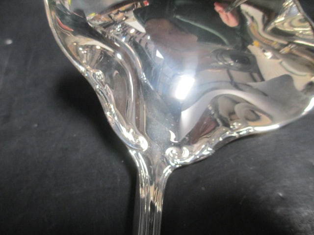 Crystal Punch Bowl w/Gorham Silverplate Ladle - 7