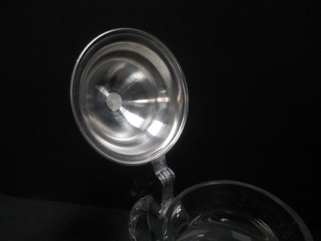 German Style Glass Stein w/Pewter Lid - 3