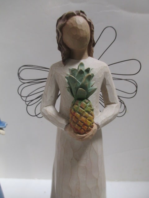 Willow Tree Welcoming Angel 8 1/2", Pottery Woman Figure 9", - 4