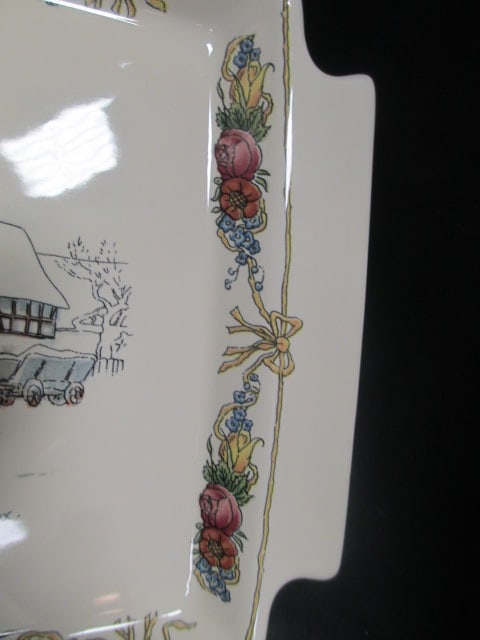 Sarreguemines Obernei Sandwich Tray (16 1/2" x 6 1/2") - 6