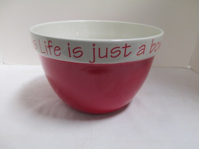 Dept. 56 'Life is Just a Bowl of Cherries' Bowl: 9 1/2" Diameter x 6" deep 