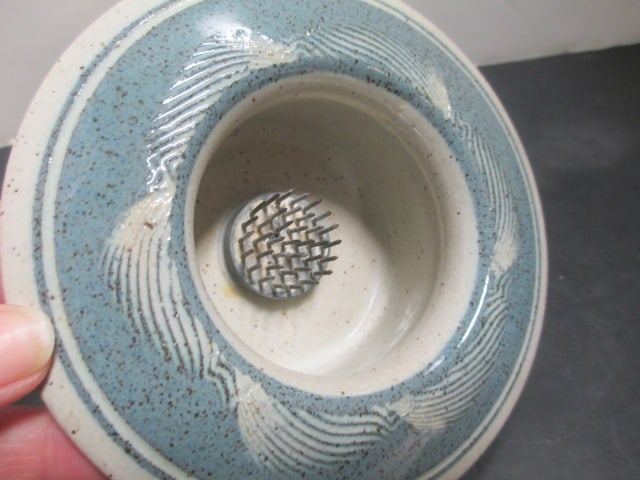 Ikebana Pottery Flower Frog Bowls (Lot of 2) - 6