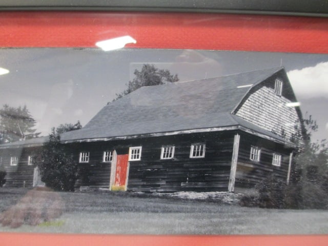 Framed Black & White Barn Photo - 2