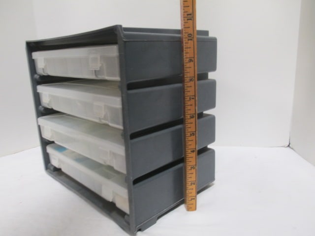 Small Hardware 4 Drawer Organizer w/contents - 8