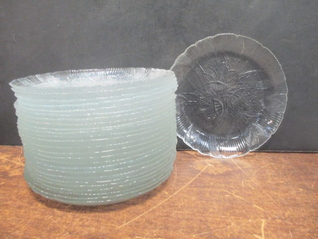 Clear Glass Salad Plates (Lot of 26) (1 of 5)