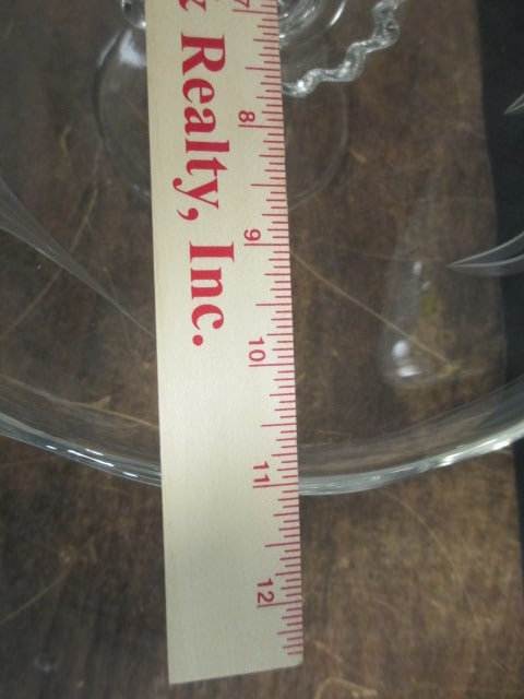 Etched Pedestal Cake Plate 11" & Etched Platter (11 x 5) - 5