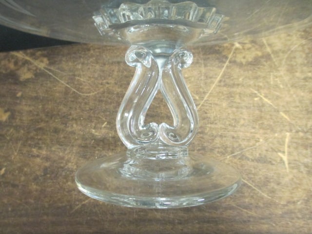 Etched Pedestal Cake Plate 11" & Etched Platter (11 x 5) - 6