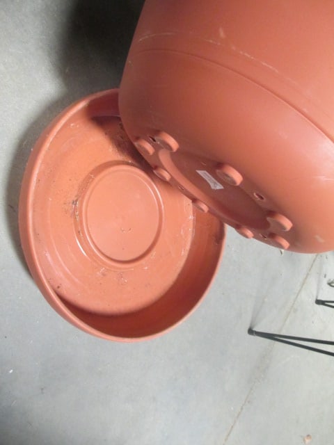 Plastic Light Weight Planter w/Underplate catchment - 3