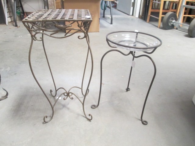 2 Metal Plant Stands: 16" & 20" 