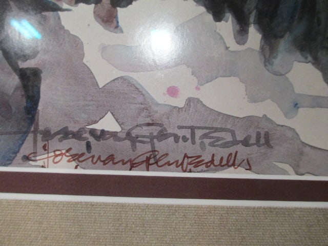 Josie Van Gent Edell 'Hydrangeas' F/M Print Signed - 4