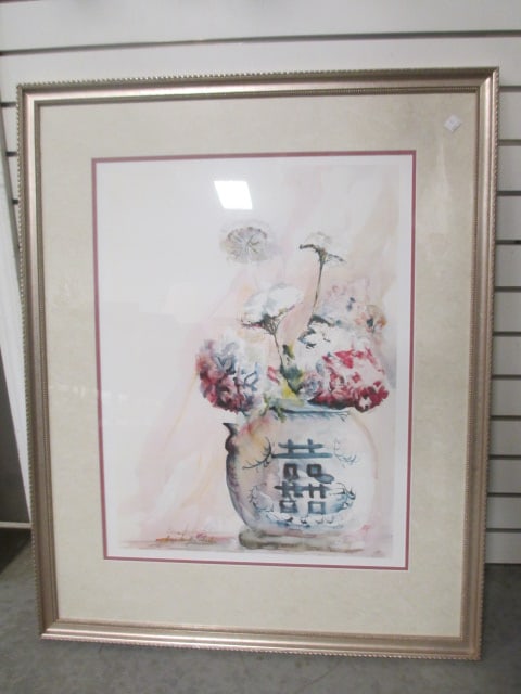 Gaye Sanders Fisher Pencil Signed Artist Proof F/M Watercolor: 28 1/2 x 35 1/2