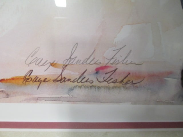 Gaye Sanders Fisher Pencil Signed Artist Proof F/M Watercolor - 5