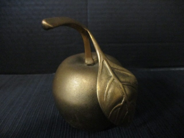 Vintage Brass Apple Bell - 2