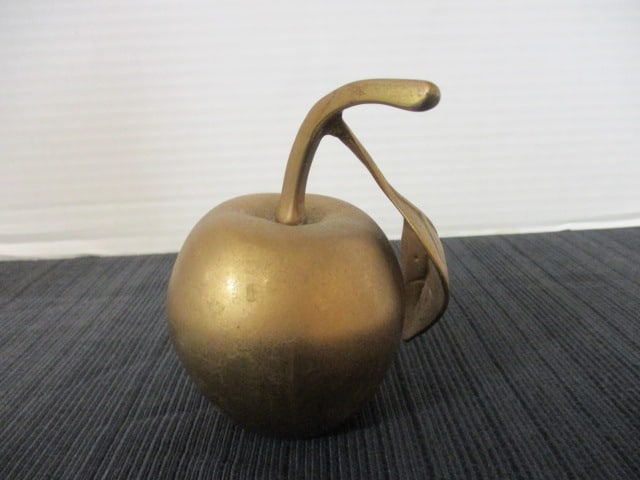 Vintage Brass Apple Bell - 4