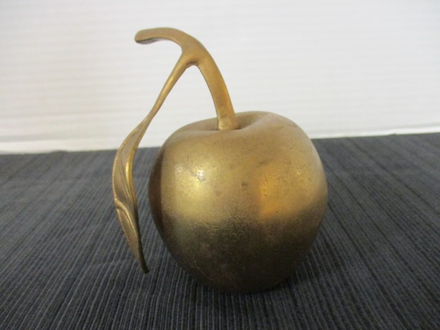 Vintage Brass Apple Bell - 5
