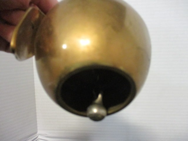 Vintage Brass Apple Bell - 6